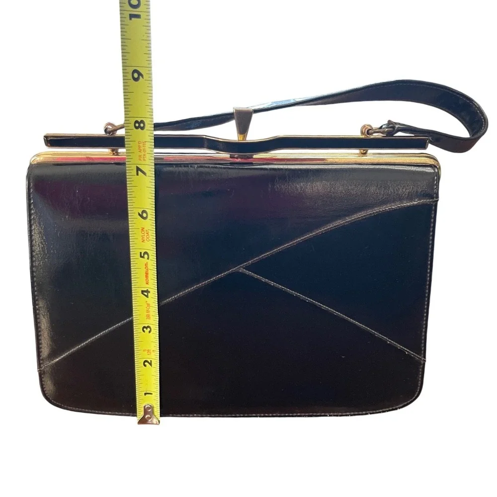 NATURALIZER Vintage 60s Elegant‎ Black Daytime Pocketbook Handbag Model 36388